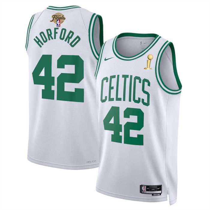 Mens Boston Celtics #42 Al Horford White 2024 Finals Champions Association Edition Stitched Basketball Jersey Dzhi